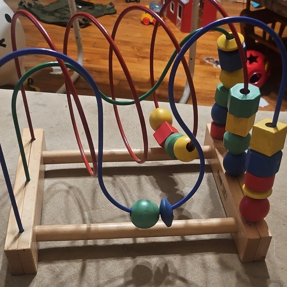 IKEA Roller Coaster Wood Beaded Maze Toddler Toy Educational 800.140.41